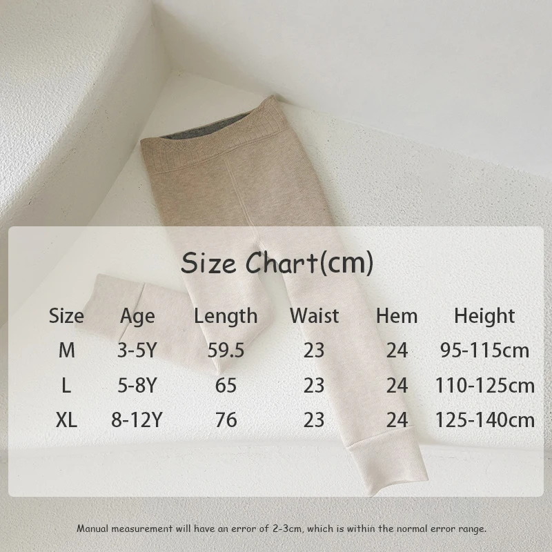 Leggings de invierno con forro de piel para niña