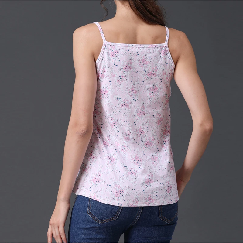 Camiseta de lactancia sin mangas transpirable para verano en maternidad - imagen 2
