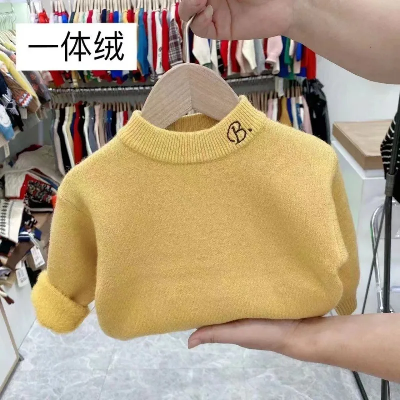 Jersey acolchado grueso de lana para niño y niña, invierno - imagen 3