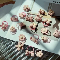 Diademas elásticas para el pelo bebé, niña con dibujo oso y conejo