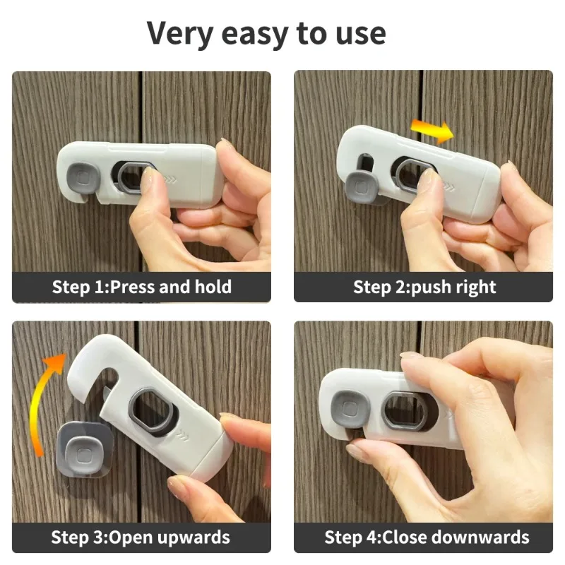 Cerradura seguridad infantil antipinzamiento ajustable para frigorífico - imagen 2