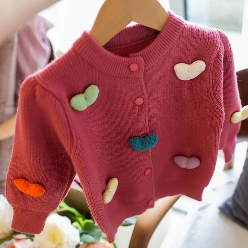 Milangel suéter de punto para niña con corazón – Graduación - imagen 5