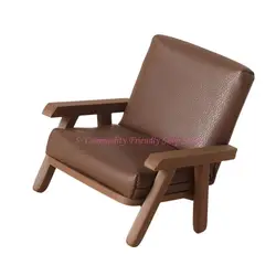 Sillón en miniatura para casa de muñecas con respaldo y cojín
