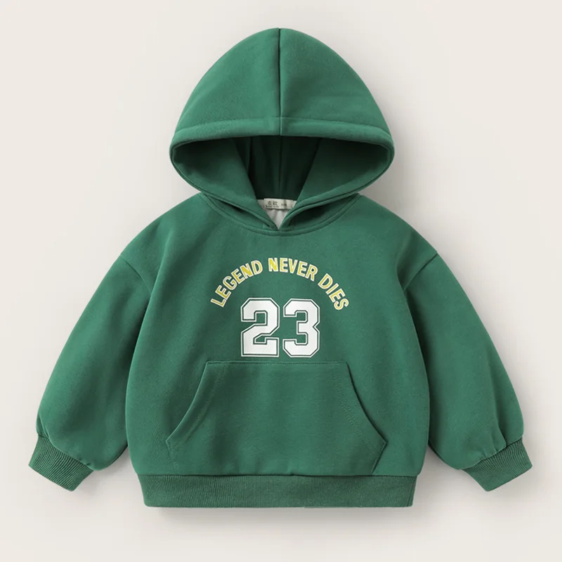 Sudadera infantil con capucha acolchada de invierno, jersey cálido - imagen 3