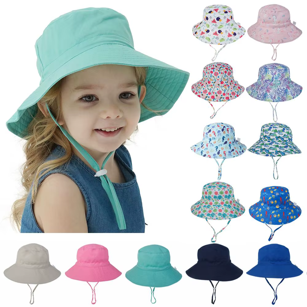 Sombrero cubo de sol para bebé y niño – Protección playa - imagen 3