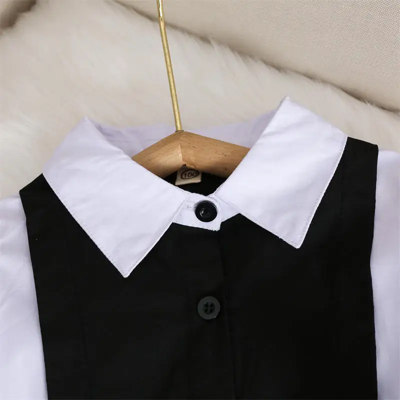 Vestido infantil para niña con lazo – Ideal primavera y otoño, estilo princesita - imagen 4