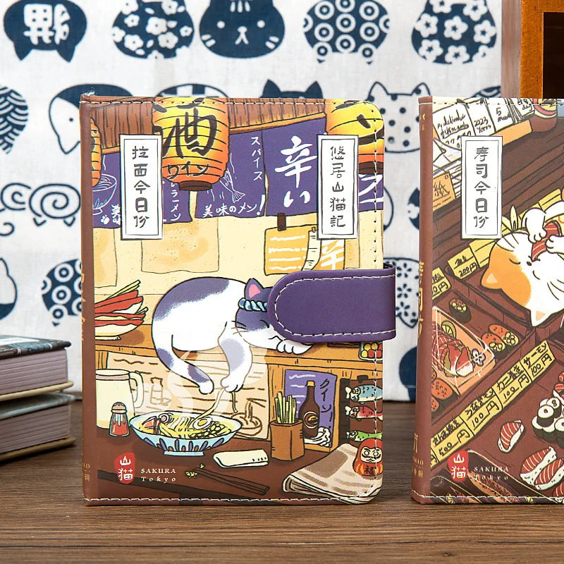 Libreta escolar portátil de gato con cierre magnético y páginas de color - imagen 4