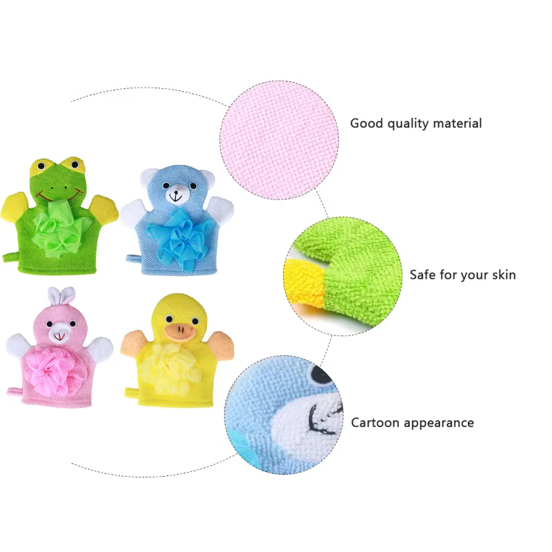Guantes de baño para niños con diseño de animales - imagen 5