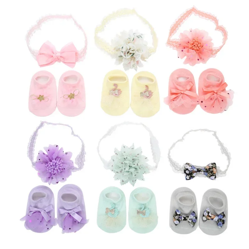 Diadema calcetín con lazo para bebé niña – Suave y cómoda - imagen 4