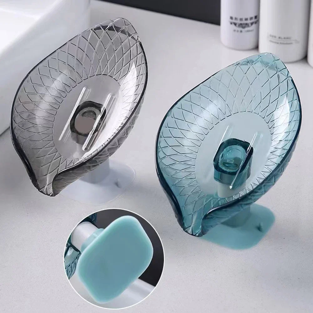 Escurridor de jabón con ventosa para baño infantil – Diseño de hojas decorativo - imagen 5