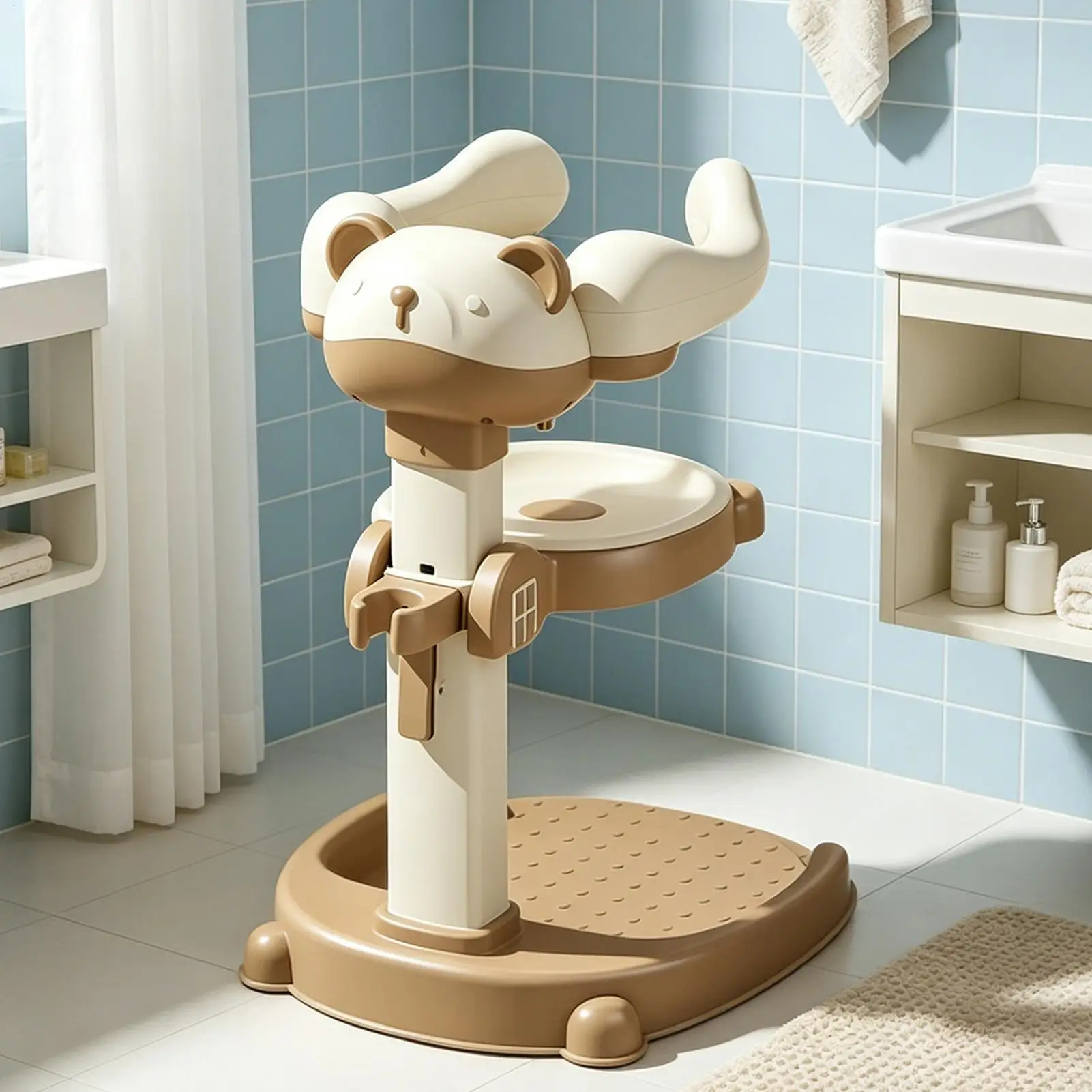 Vista del soporte para bañera infantil y cambios cotidianos