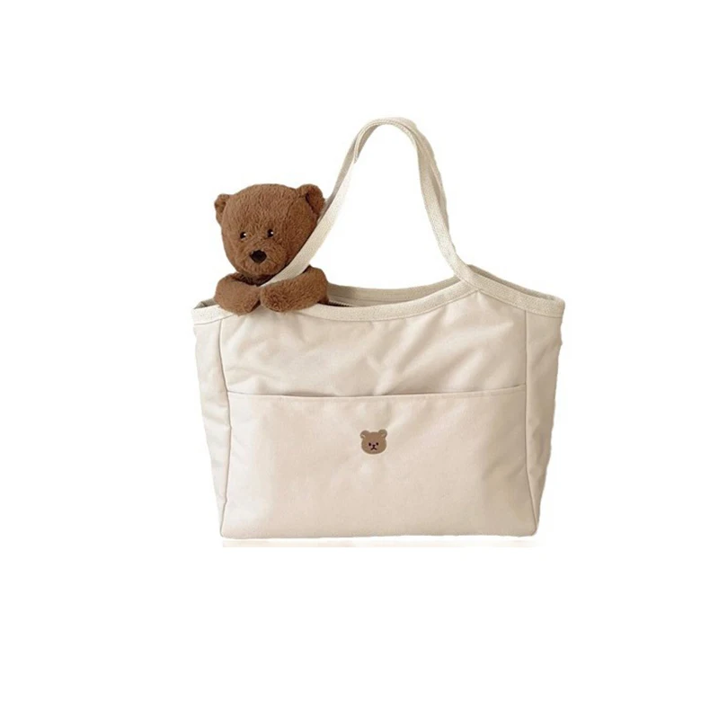 Bolso coreano multifuncional en lona clara