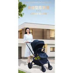 Carrito de bebé plegable ligero reclinable, ideal paseo