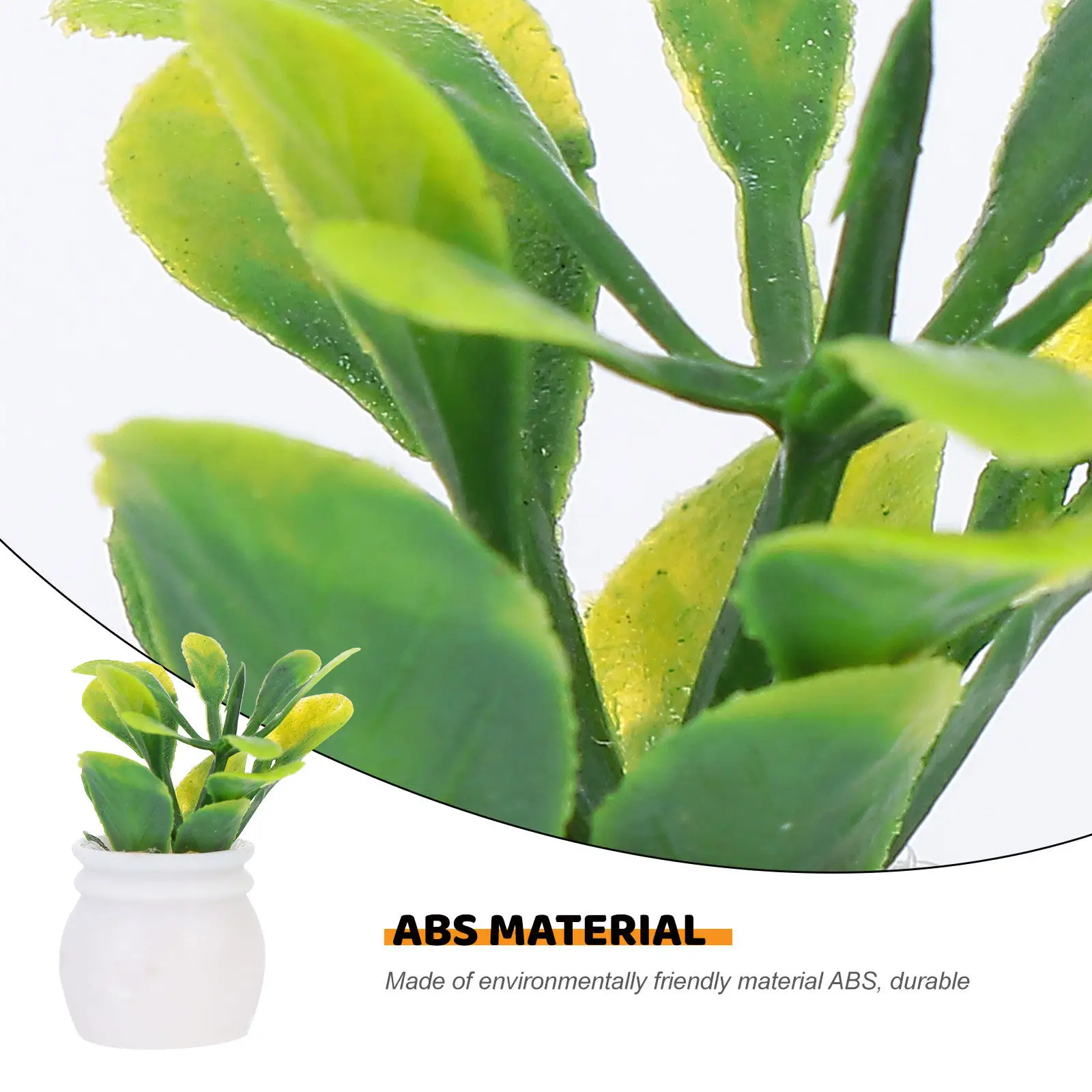 Plantas artificiales mini en maceta de plástico, decoración - imagen 2