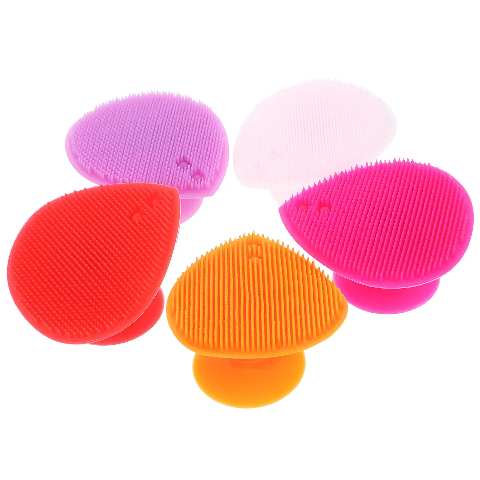 Set de 5 cepillos de silicona con forma de corazón