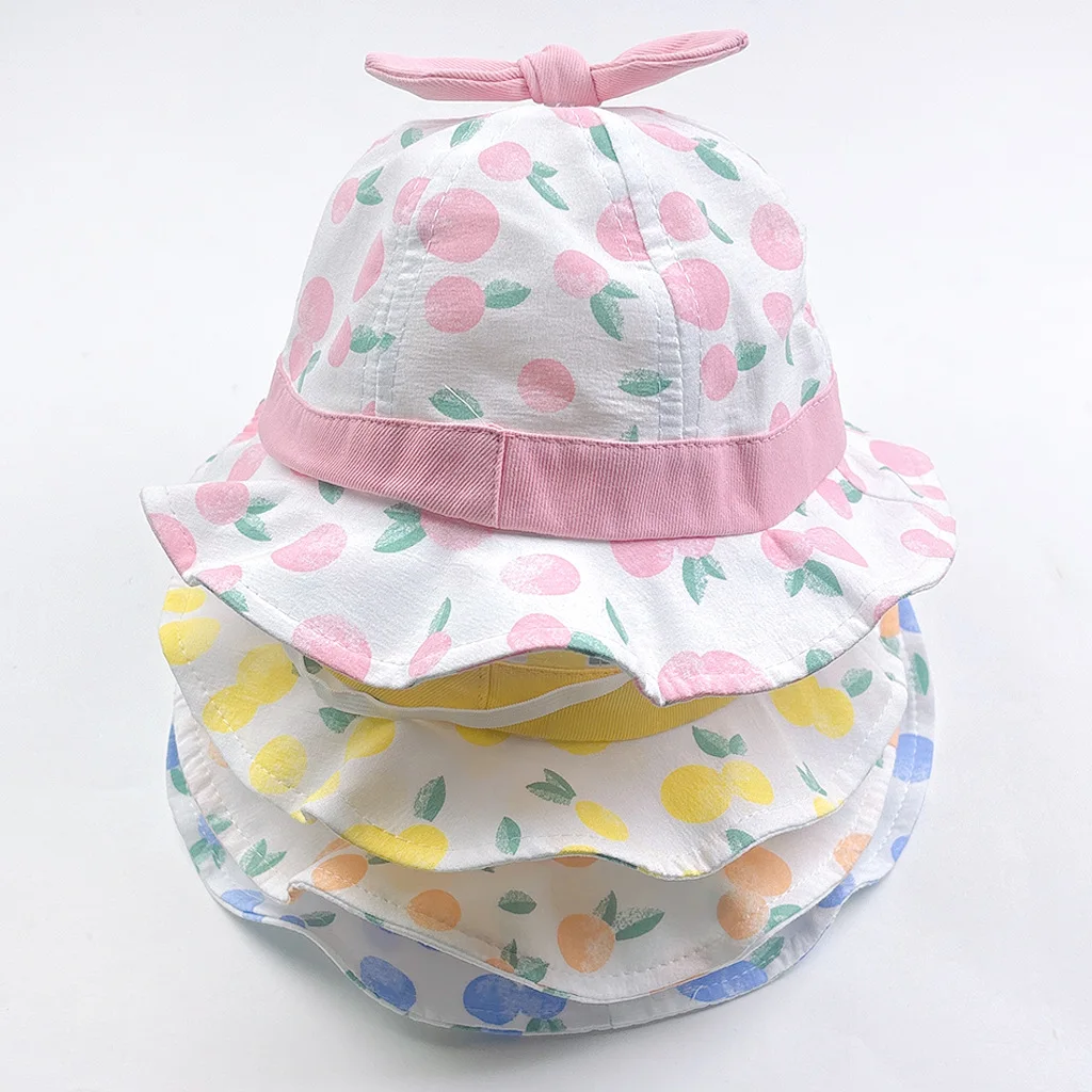 Gorro de pescador algodón transpirable con estampado frutal - imagen 3