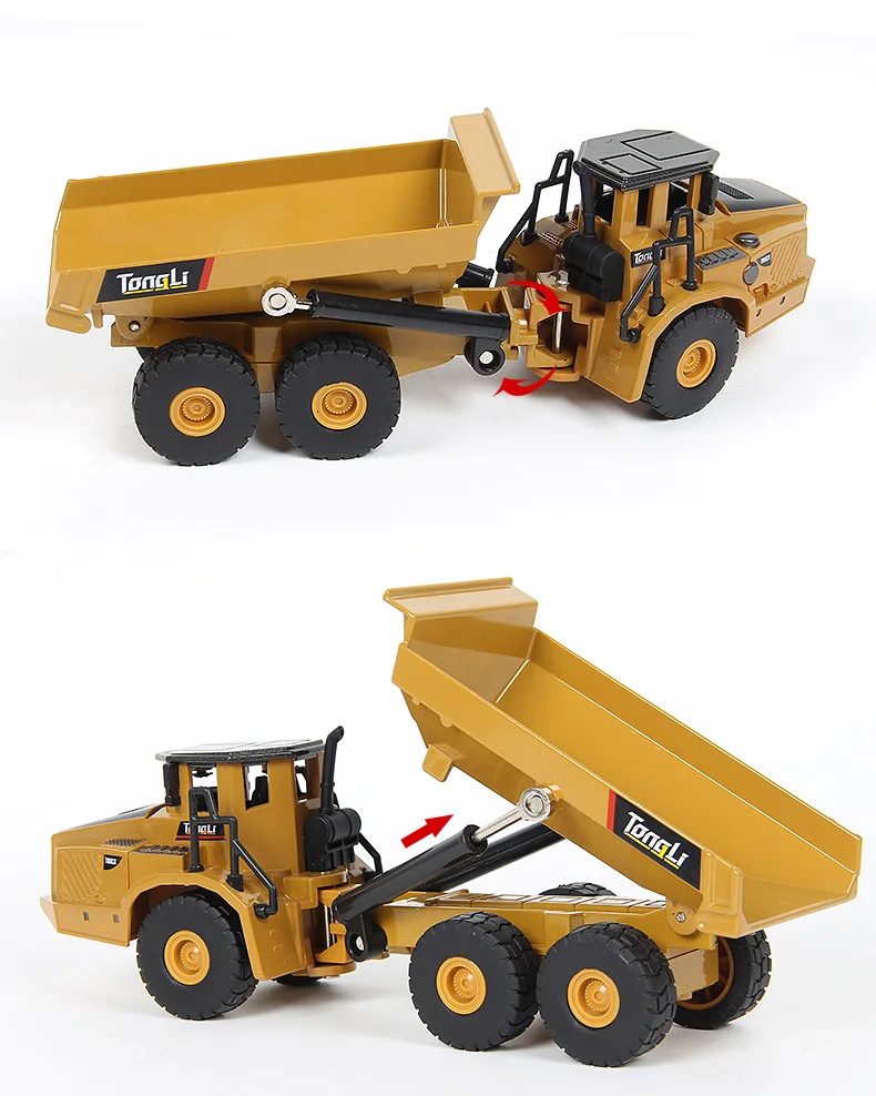 HUINA Camión Volquete Metal 1:40 - Juguete de Construccion para Ninos - imagen 3