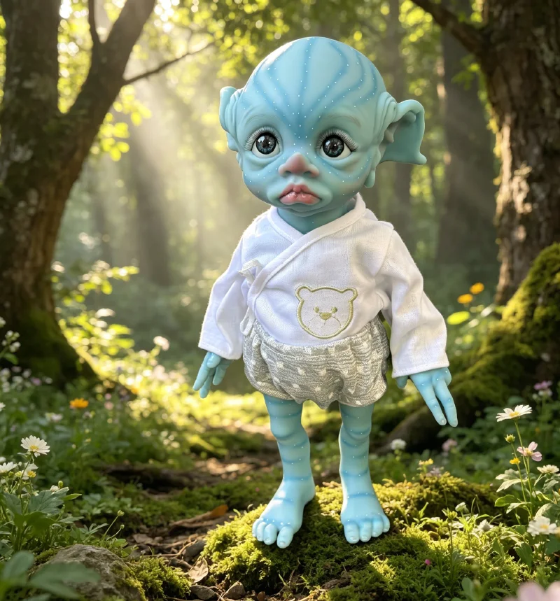 Muñeca reborn hada élfica pintada a mano NPK Avatar élfico - imagen 3