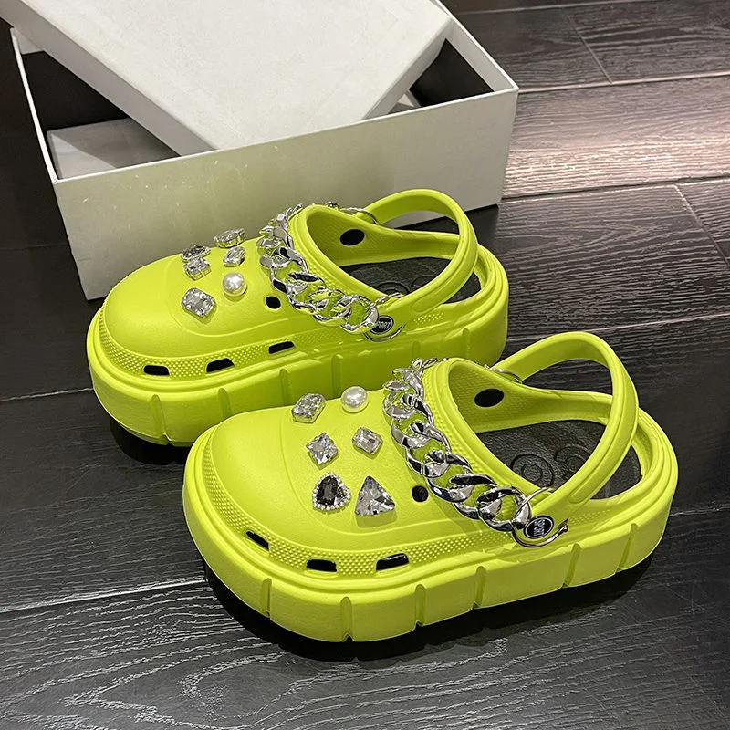 Chanclas infantiles con suela gruesa para playa y jardín