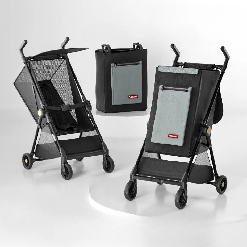 Cochecito plegable ligero para ninos 3-7 anos viaje y amortiguacion - imagen 4