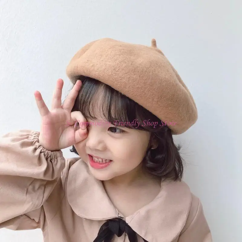 85AE Gorro de niña vintage acolchado, cómodo y suave - imagen 5