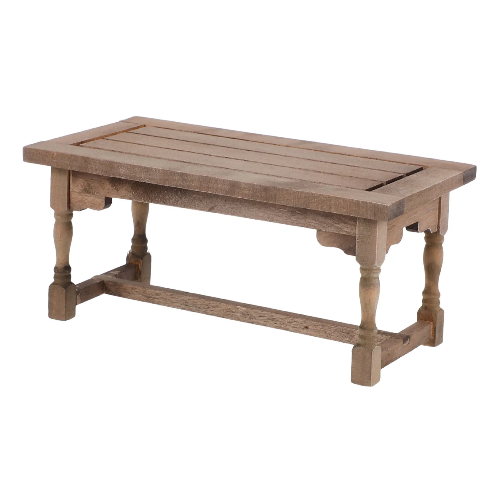 Mesa de comedor miniatura con estilo para cocina de muñecas