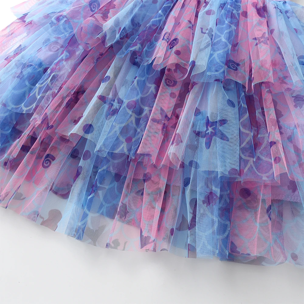 DXTON vestido de niña veraniego con tirantes tul floral - imagen 4
