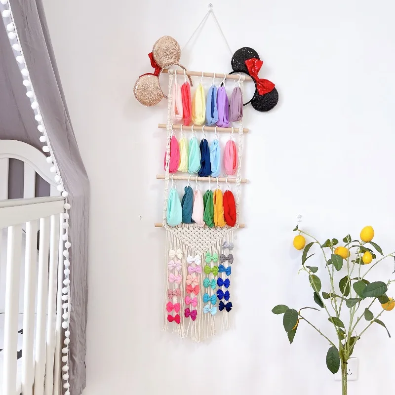 Organizador de horquillas colgante de pared para niñas, con ganchos - imagen 2