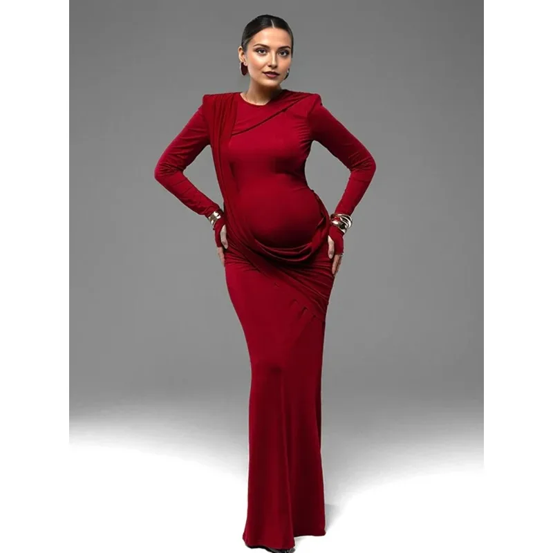 Vestido de maternidad cruzado para sesión de fotos – espalda abierta