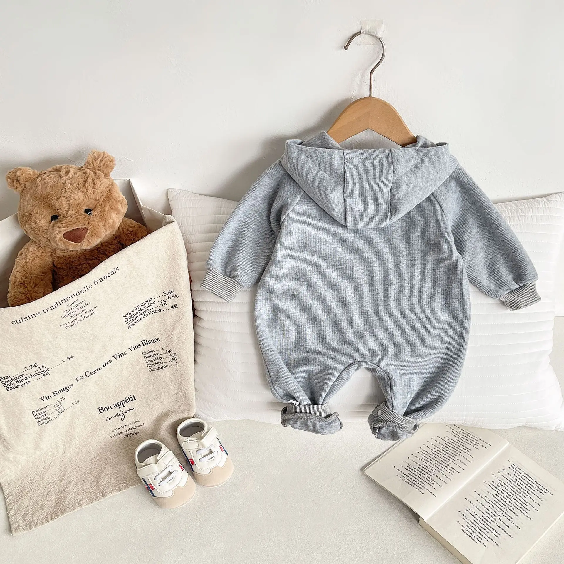 Mono terciopelo invierno para bebé – Chaqueta acolchada cálida - imagen 5