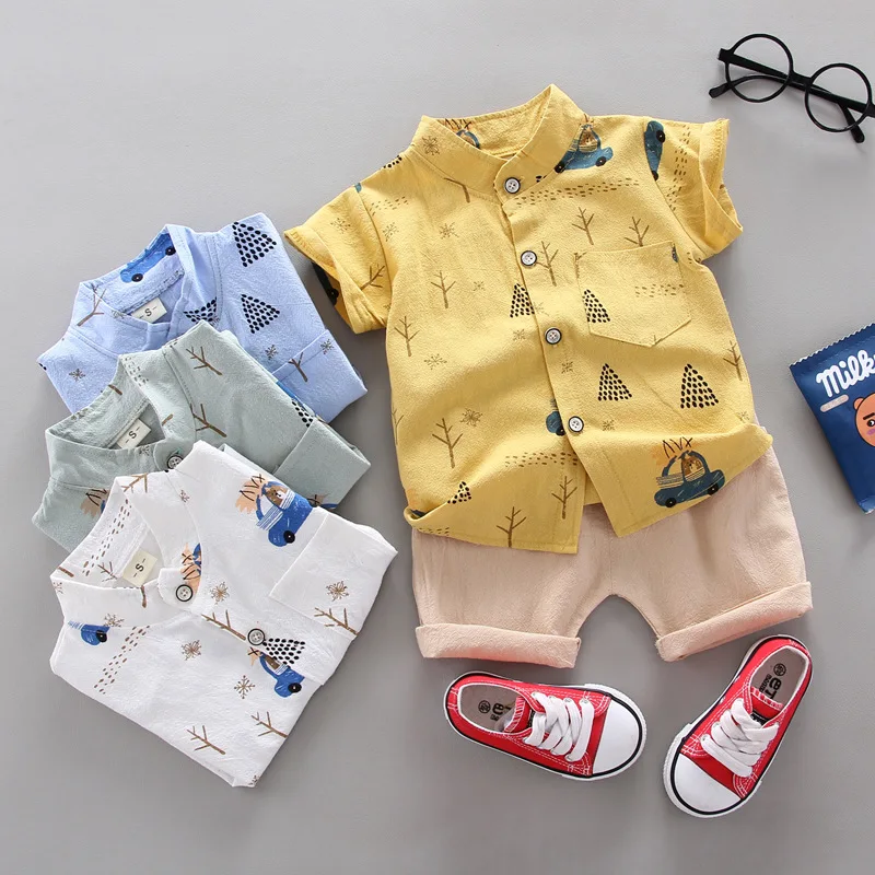 Conjunto de verano informal para bebé con pantalones cortos – moda - imagen 2