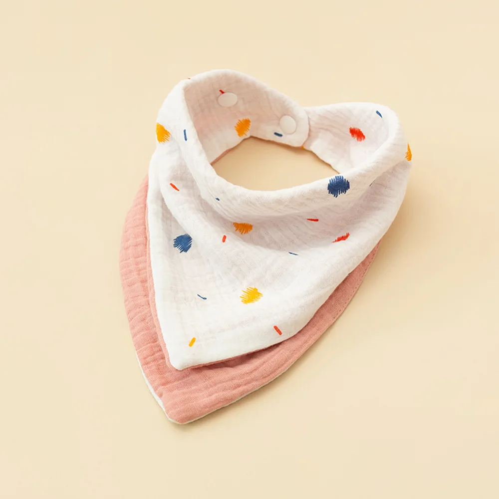 Babero bandana triangular de algodón para bebé – Antisaliva - imagen 3