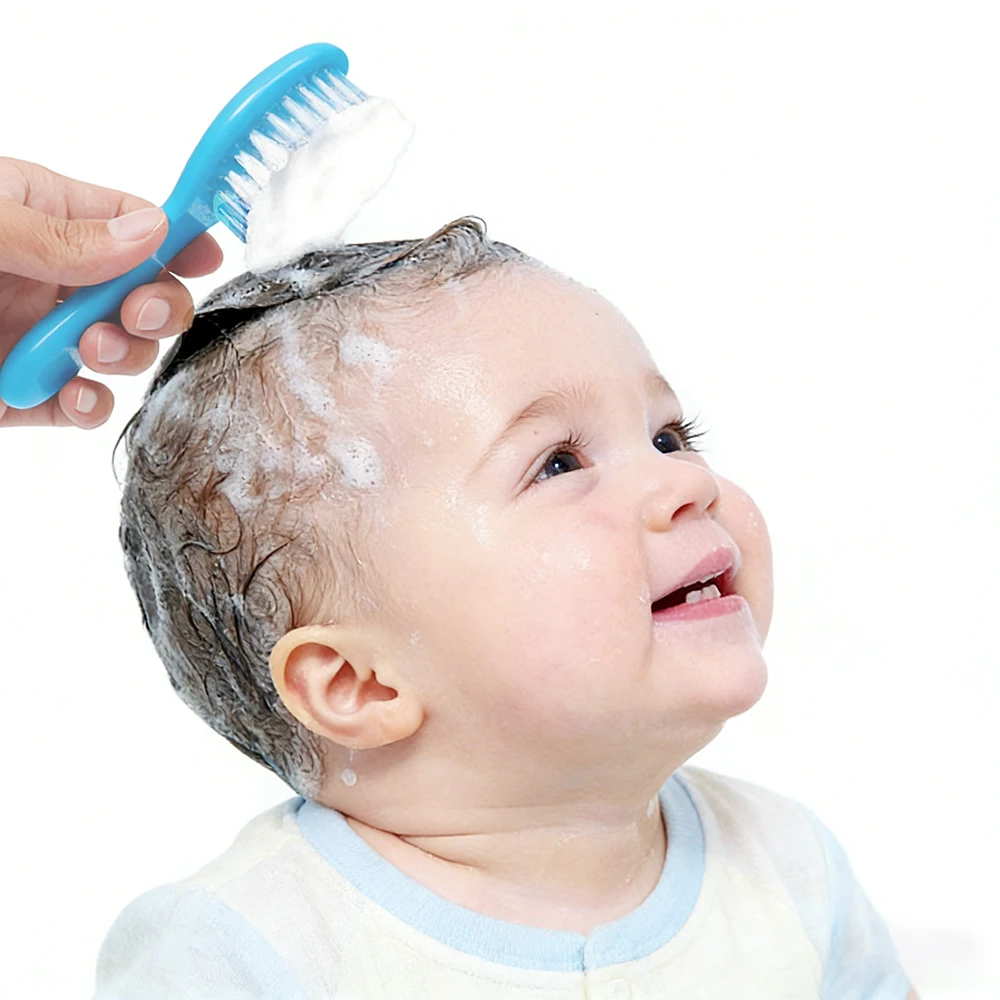 Peine para bebé con cepillo suave, ideal baño y cuidado - imagen 2