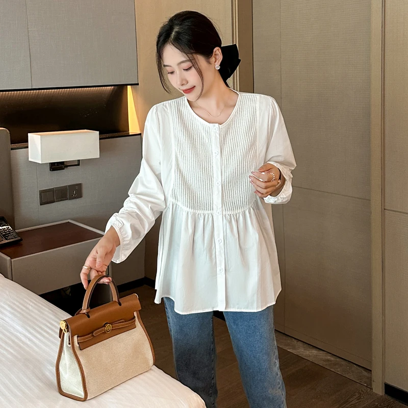 Blusa premamá holgada y elegante para embarazo
