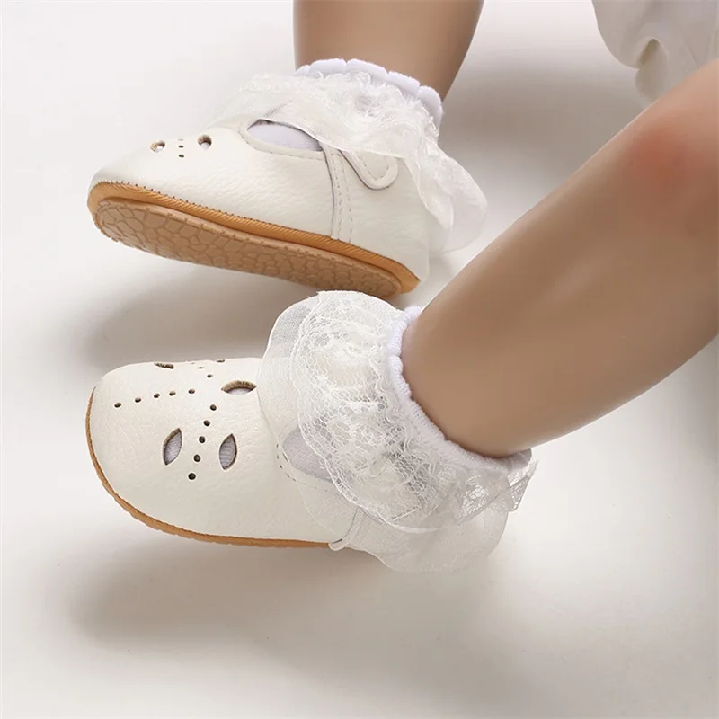 Mocasines antideslizantes Pointelle de suela suave para primeros pasos - imagen 3