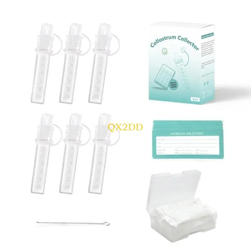 Kit 6 tubos almacenamiento calostro - Recipiente recolección leche materna