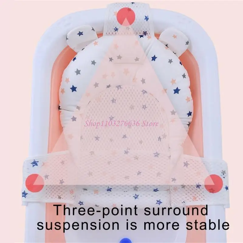 Almohadilla de baño para bebé con soporte antideslizante