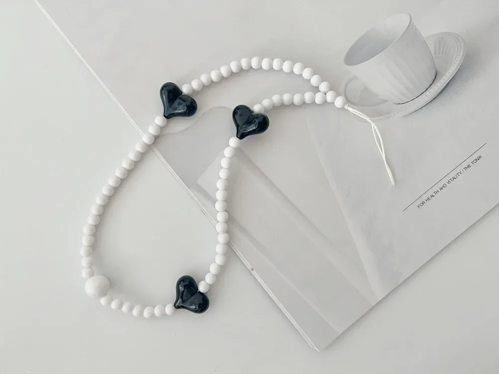 Cuentas en forma de corazón para correa de móvil