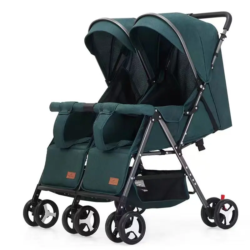 Cochecito gemelar reversible ligero para dos niños - imagen 3