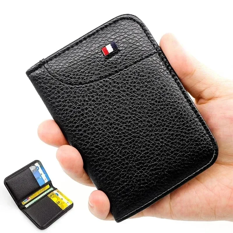 Cartera delgada mini portátil de cuero PU con tarjetero y DNI - imagen 2
