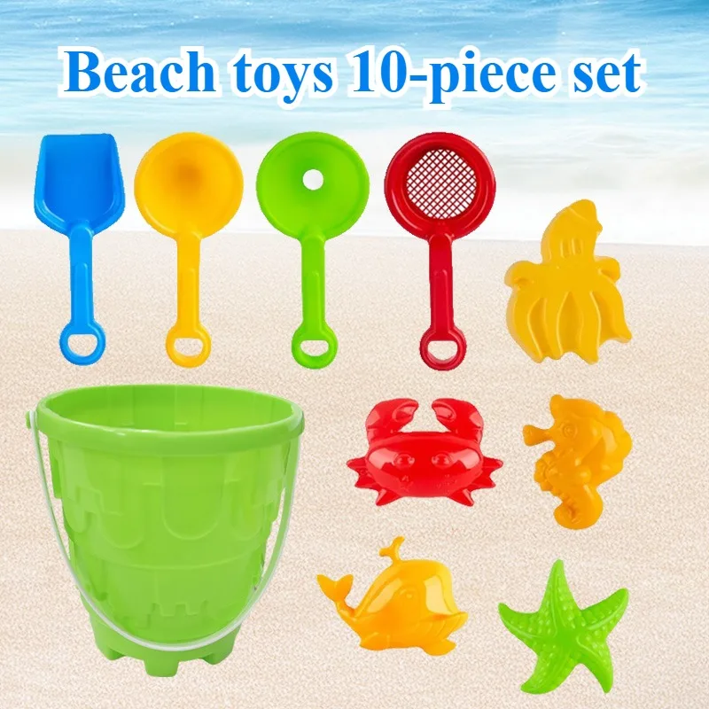 Cubo de playa y piezas del set