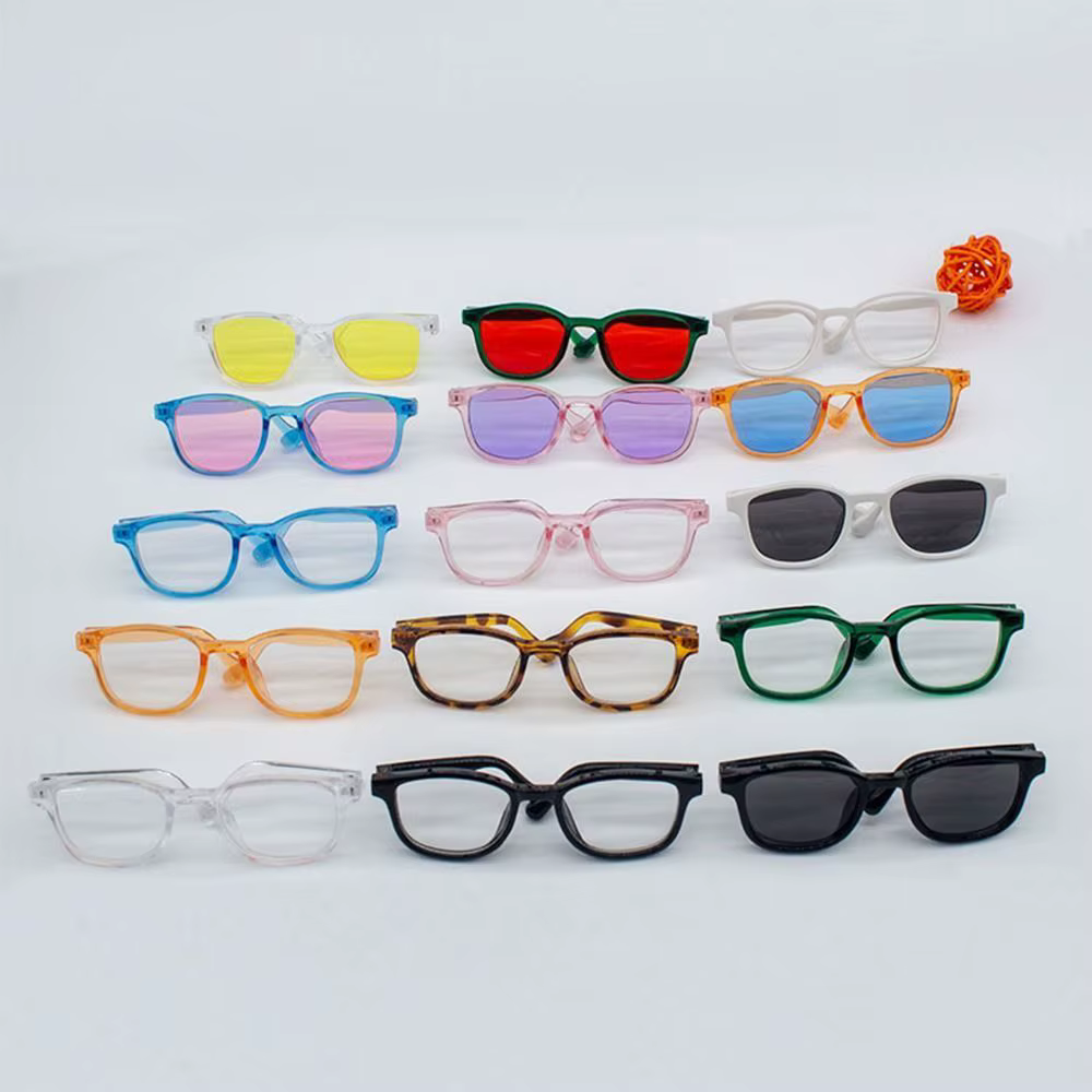 Gafas de moda para muñecas BJD con montura redonda