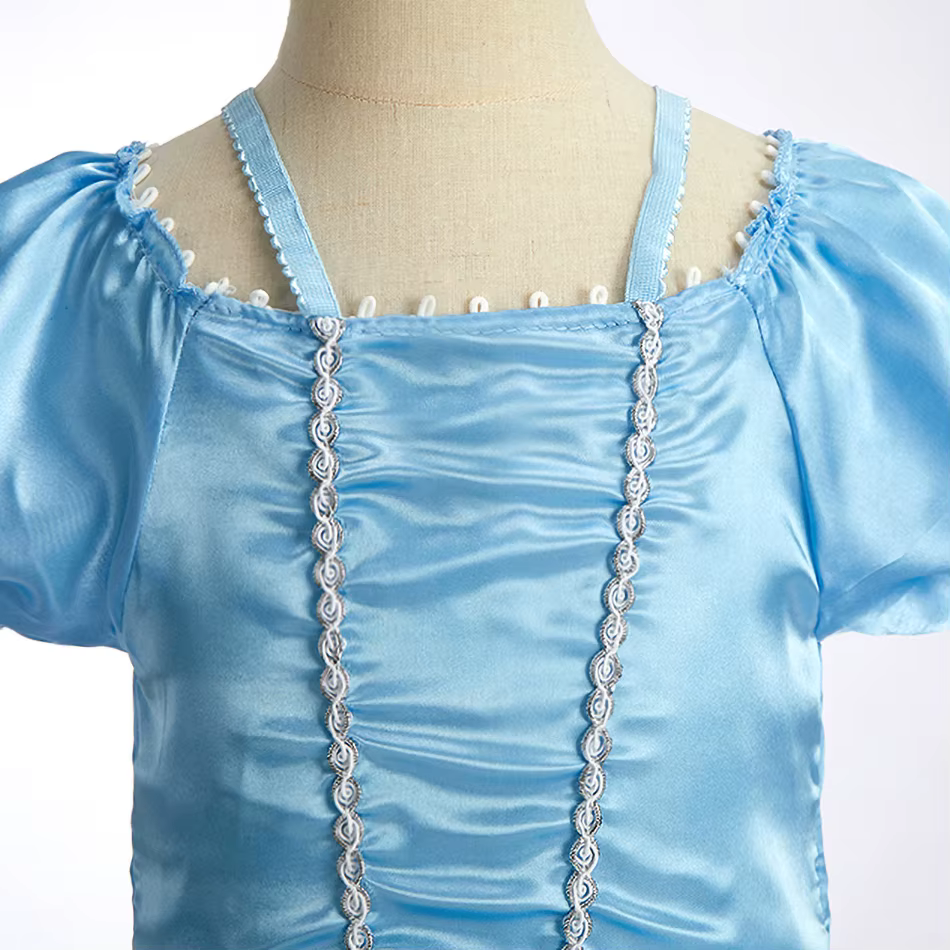 Vestido de ceremonia formal azul cielo para niñas pequeñas - imagen 3