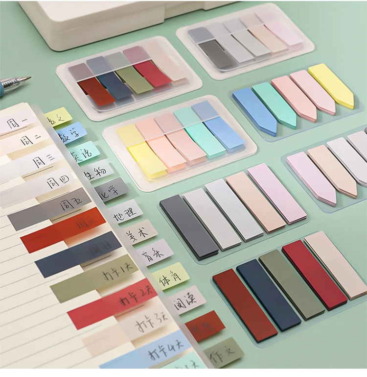 Notas adhesivas coloridas de PET marca pelsone