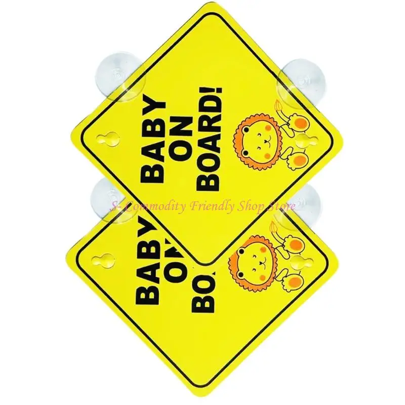 Pack de 2 con advertencia infantil para coche