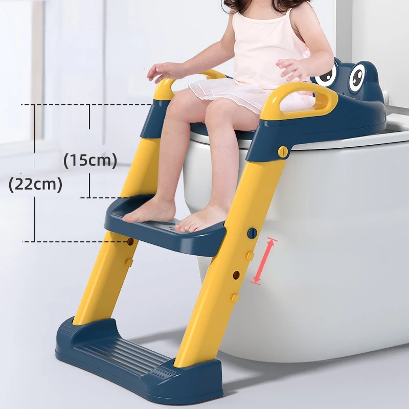 Orinal infantil con escalera y asiento seguro para niños plegable