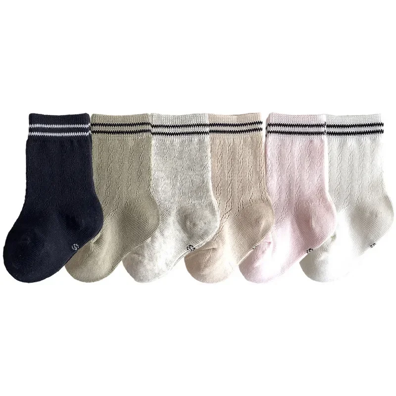 Calcetines rayados de algodón para verano – Niños y niñas - imagen 4