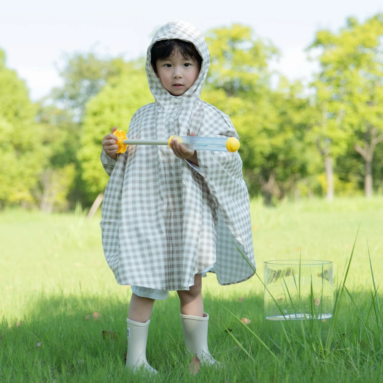 Chubasquero infantil impermeable con capucha de dibujos animados - imagen 5
