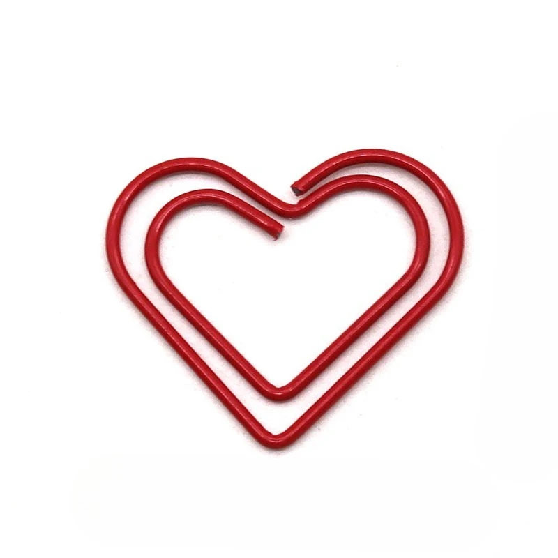 Clips de corazón metálicos pequeños para manualidades y álbumes - imagen 4