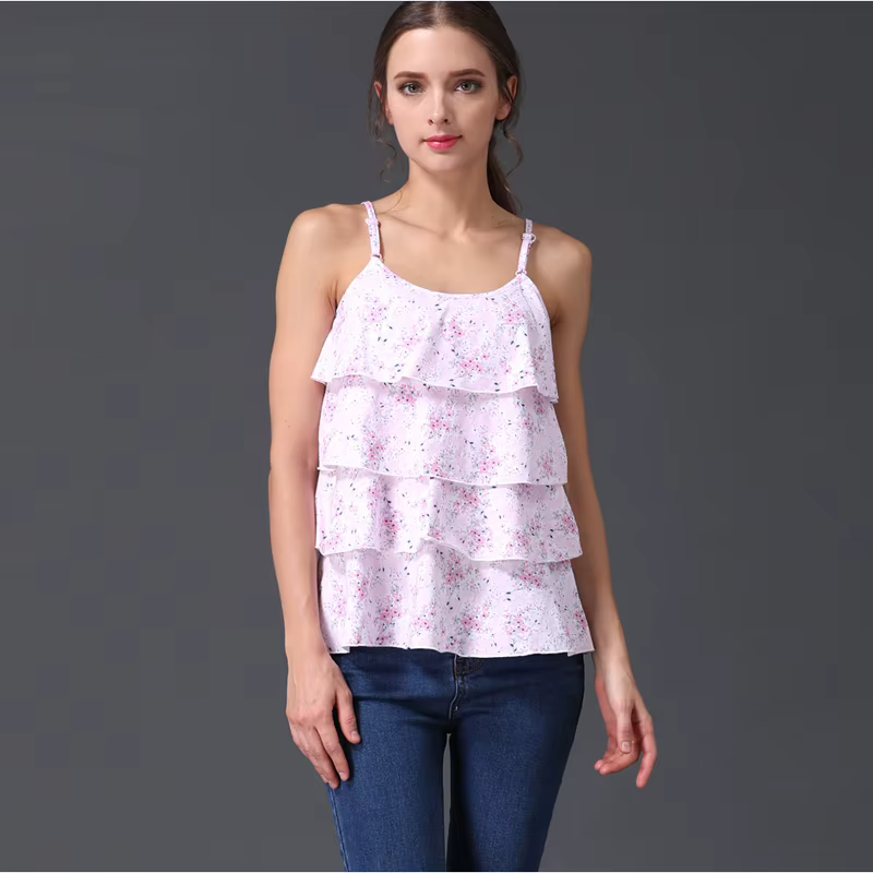 Camiseta de lactancia sin mangas transpirable para verano en maternidad - imagen 4